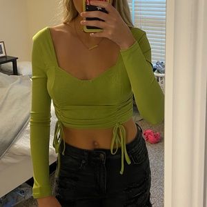 Green Tie Long Sleeve top